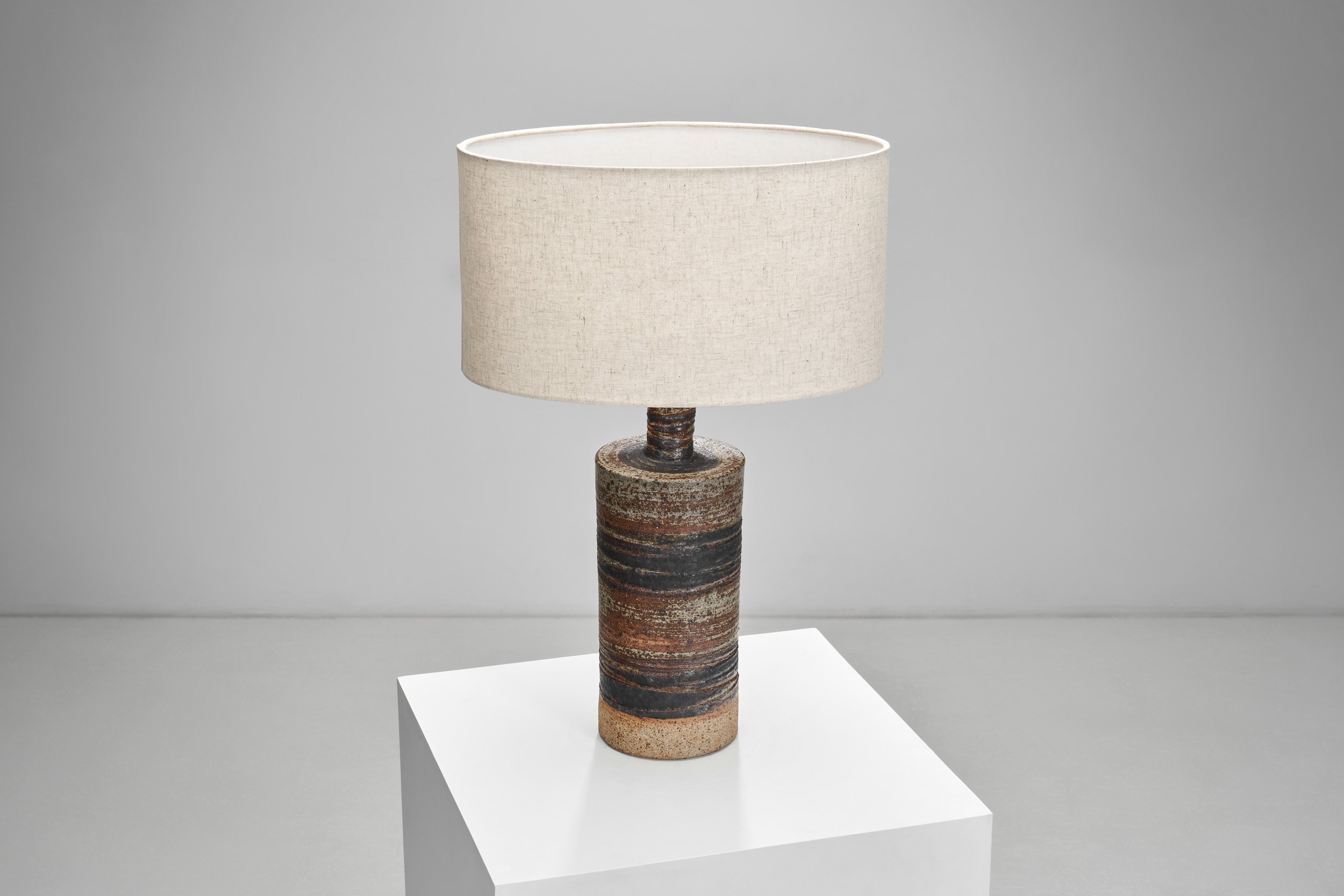 Glazed Stoneware Table Lamp by Tue Poulsen, Denmark 20th century